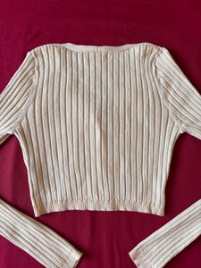 H&amp;M Beige Classic Cardigan Sweater