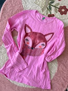 Cute Fox Graphic Long Sleeve Tee