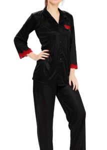 Satin Black Night Suit