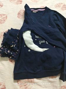 Navy Blue Night Suit