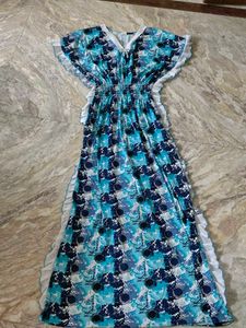 Blue Patterned night gown