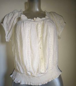 🎁Buy 1, Get 1 Free🎁White Peasant Top Size S/M