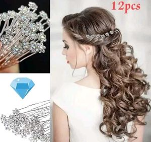 Crystal Flower Hair Pins