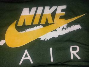 Nike cropped Air Green hoodie