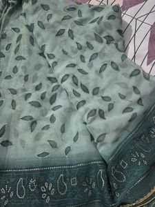 Green Floral Print Dupatta