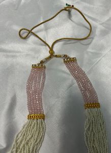 Brand new heavy Pink Beaded Necklace &amp; Earring Set