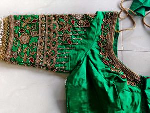 Beautifull Green 💚 Maggam Work Blouse