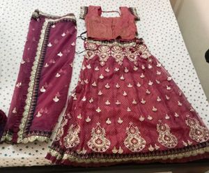 Elegant Maroon Lehenga Choli Set