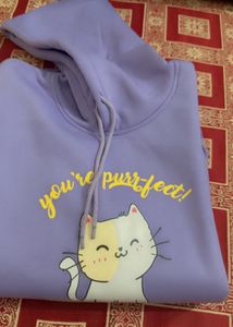 Lilac "Purrfect" Cat Hoodie