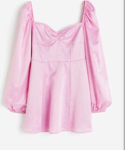 H&amp;M Divided Pink Satin Dress - Size L