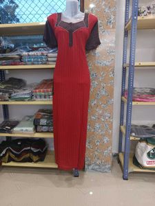 Red Printed Nighty