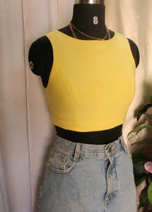 Price Fixed!!..Forever 21 Yellow Crop Top