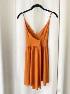Zara Cross Back  Orange Dress.