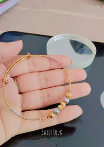 Gold Plated Bangle Set and lip liner pink shade