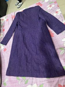 Floral Embroidered Purple Coat