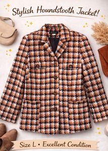 Houndstooth Pattern Jacket
