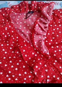 Red Polka Dot Wrap Dress ( Unused)