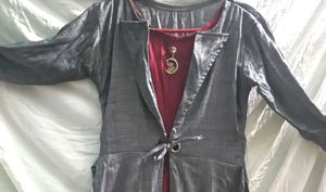 Gray &amp; Red Dress Set