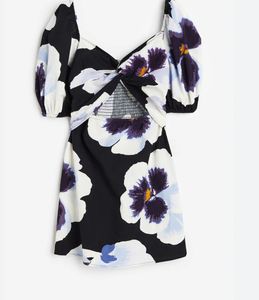 H&amp;M Floral Cutout Mini Dress