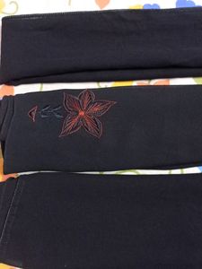 Abaya Black Stoles Pack Of 3