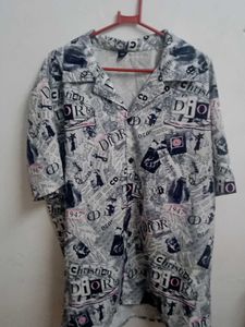 Christian Dior Graphic Print Button-Down Shirt