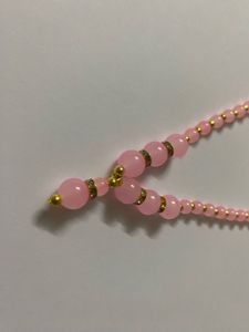 Pink Beaded Necklace &amp; Earring Set