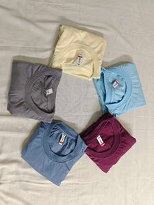 T-shirt Set Of 5 Large/40/38/M Half Sleeves