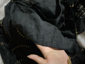 Designer saree Black sequin customised