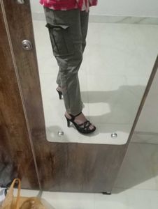 A Black Velvet High Heels