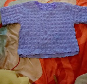 Lavender Textured Knit Top