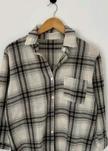 Beige Checked Shirt