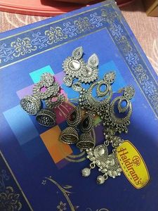 Silver Oxidized Earring Collection