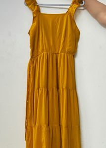 Mustard Tiered Maxi Dress