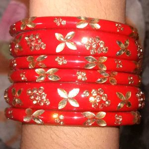 Maroon Colour Bangles Ser For Ladies