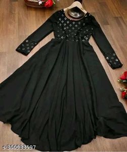 Elegant Black Anarkali Dress