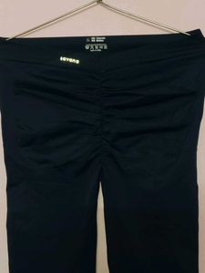 SAVANA Gathered Flare Leg Pants/Leggings