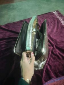 Stylish golden Handbag