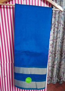 Blue Cotton Saree