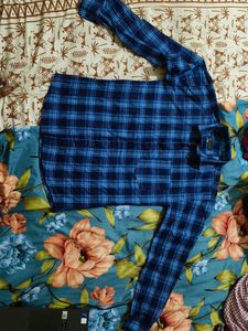 Blue Plaid Flannel Shirt