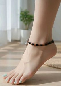 Glossy Marble Hoops + Matching Ankle Bracelet