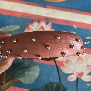 Pink Studded Headband