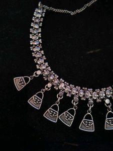 Beautiful Silver Oxidised Choker For Women &amp; Girls