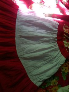 Red And White Skirt
