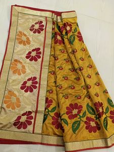 Full Embroidery Silk Saree