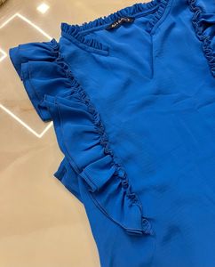 Royal Blue Ruffle Top💙