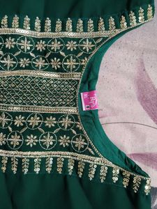 Emerald Green Embellished Kurti