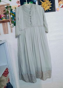 Elegant White Ethnic Gown