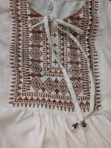 White Embroidered Dress
