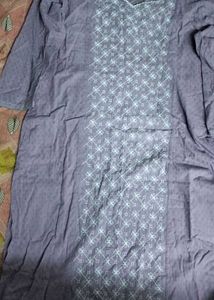 Embroidered Gray Tunic Top