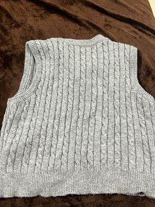 Gray Knit Vest
